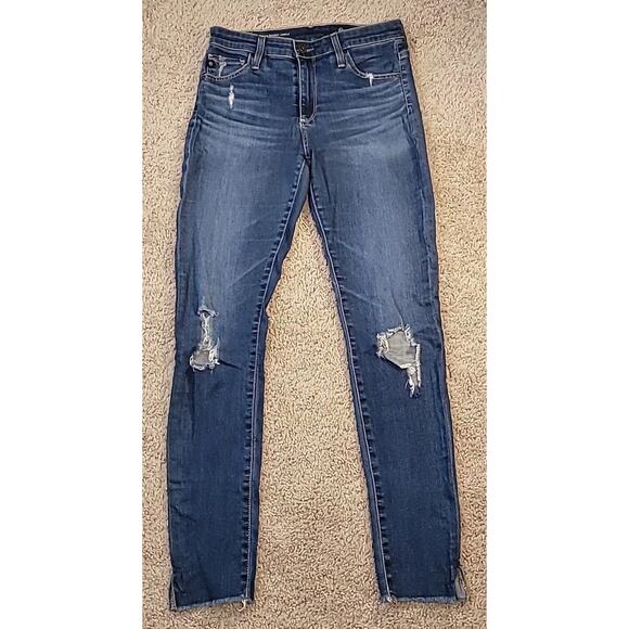 AG Adriano Goldschmied Farrah High Rise Skinny Ankle Jeans – 25R – Distressed - Picture 2 of 8